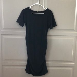 Black Cotton Maternity Dress